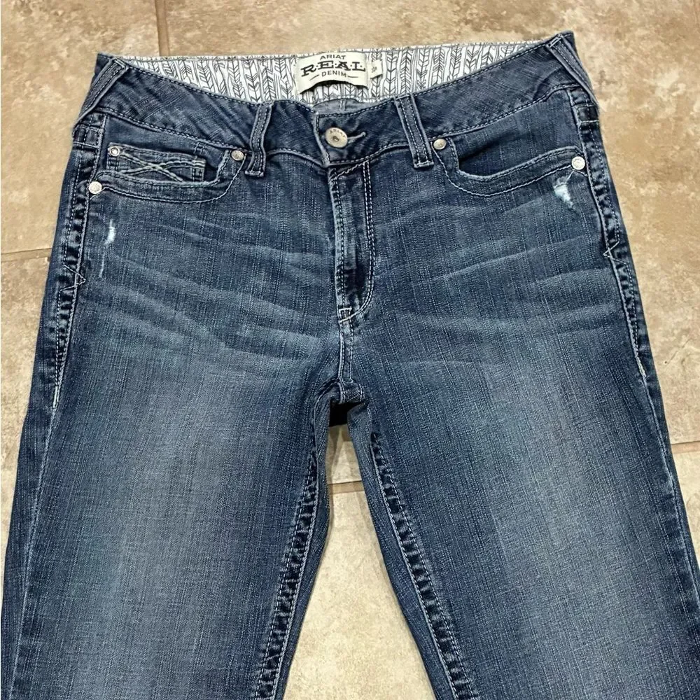 Ariat Real Denim Women’s Bootcut Jeans 32x32 Mid Rise Stretch EUC